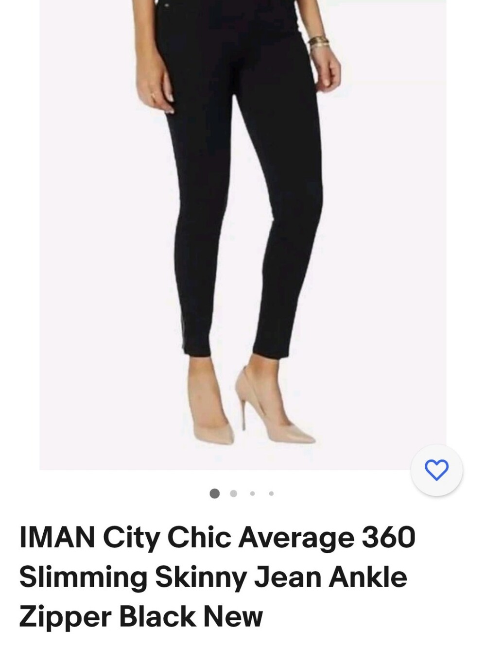 IMAN Global Chic 360 Secret Sculpt Skinny Jeans Women's Black Size 10 Hsn Qvc